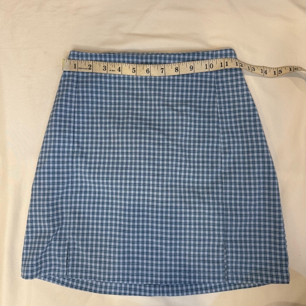Brandy Melville Blue Plaid Skirt - Picture 5 of 11